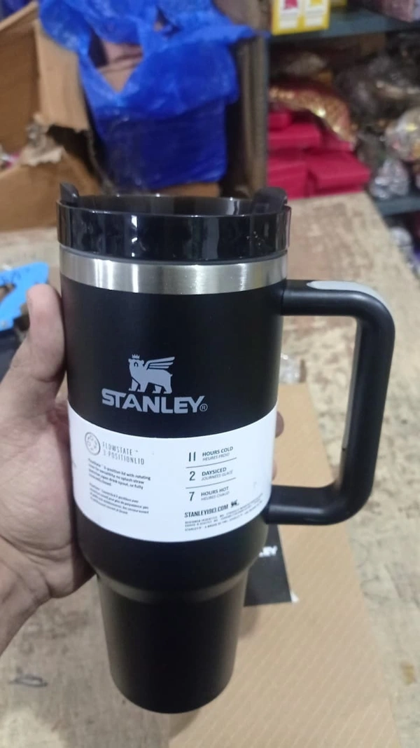 Imported stanley Printed tumblers 1200 ml in solid colours - Black