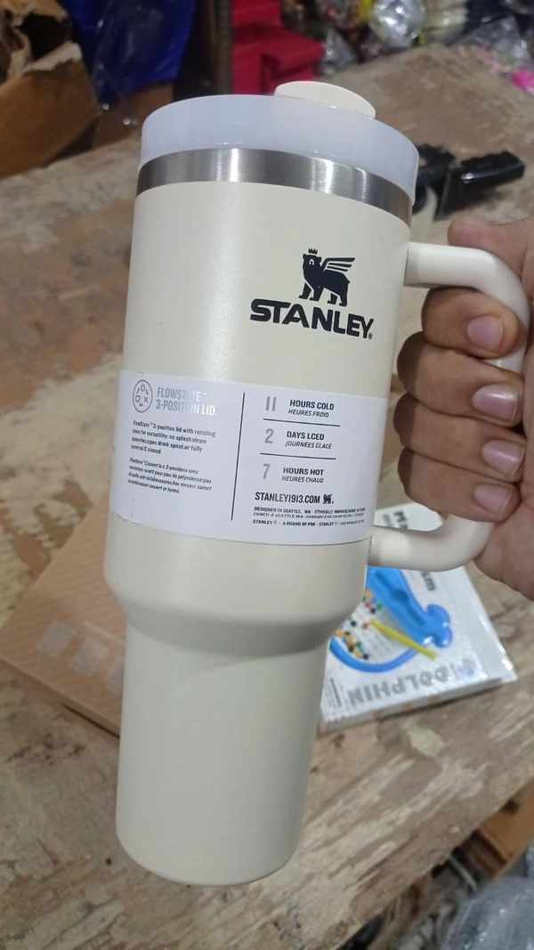 Imported stanley Printed tumblers 1200 ml in solid colours - Cream