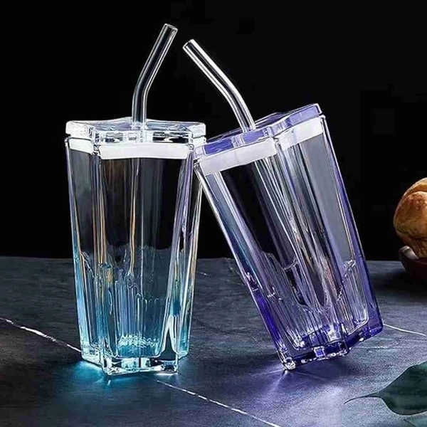 New arrival Star shaped glass sipper 300 ml Box packing