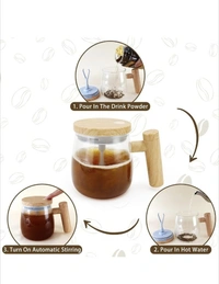Self Stering Glass Mug (Imported).Real pic shared