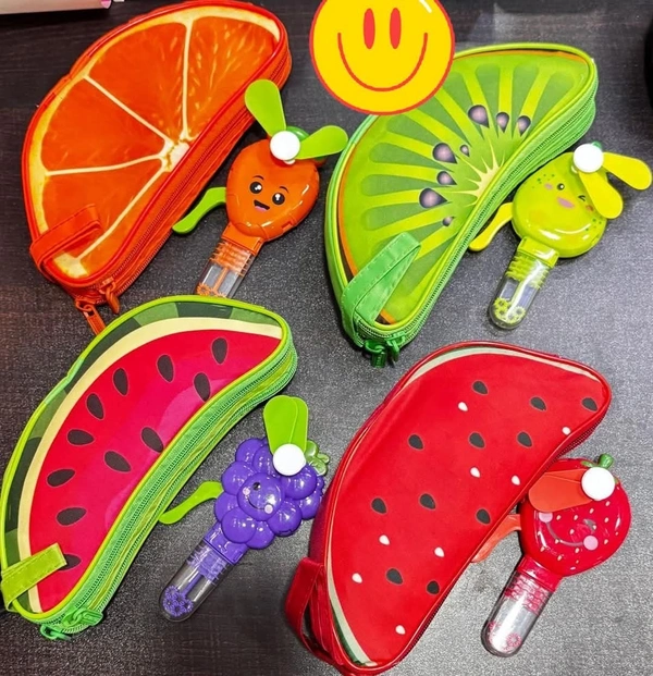 New fruit pouch n bubble fan combo