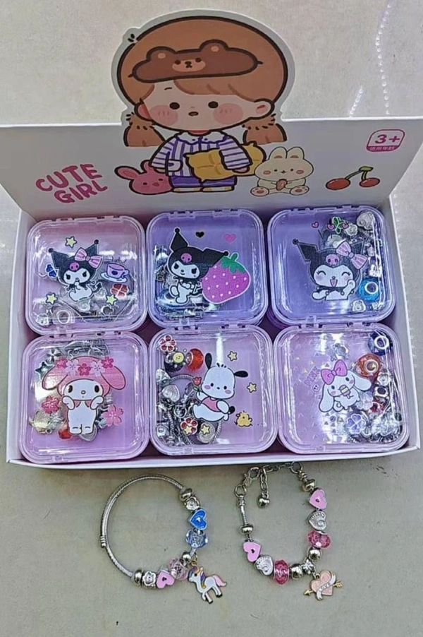 Diy metal beads bracelet kit Color random only