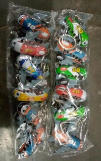 Aeroplane pull back keychain pack of 12