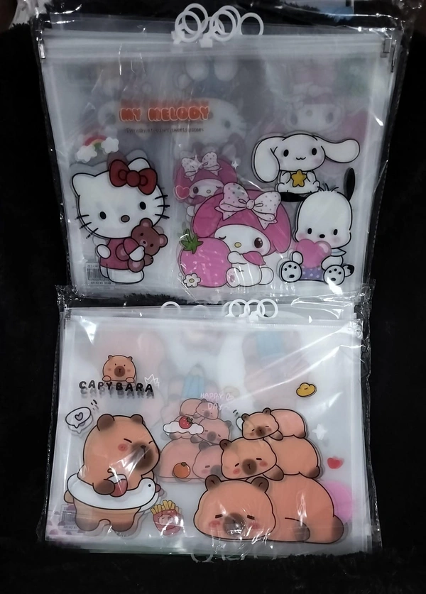 New A5 folder added in kuromi n capybara theme Character choice possible color random only