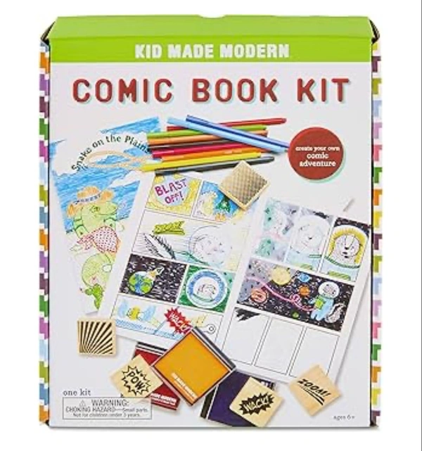 Now unleash your kids' creativity with this comic book kit and let them create stories that can shine