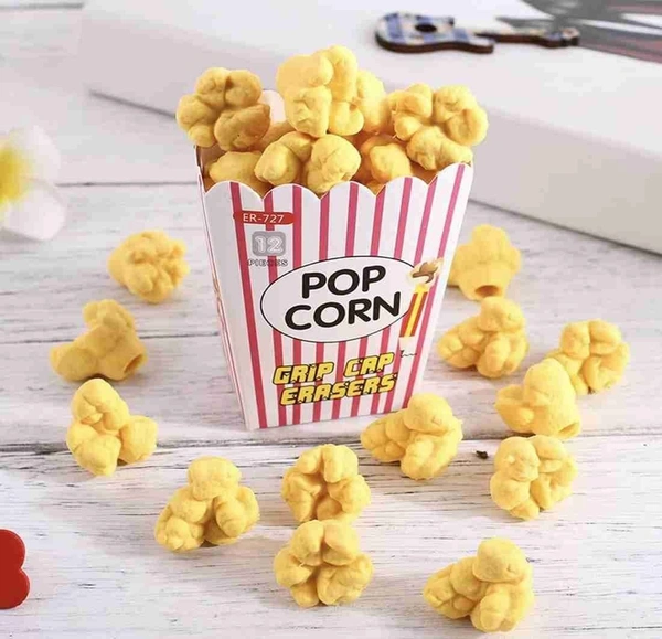 New popcorn eraser cum pencil topper