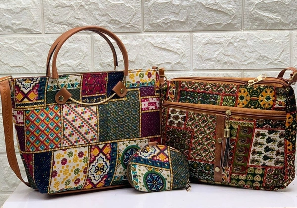 Rajasthani print bag combo of 3 pcs