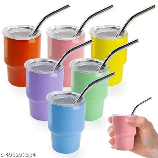 New arrival Mini steel tumblers with straw