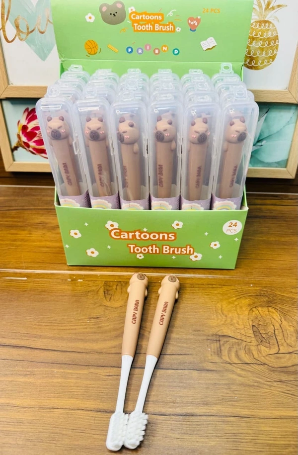 Toothbrush in capybara, kuromi and stitch theme Color random only - Capybara