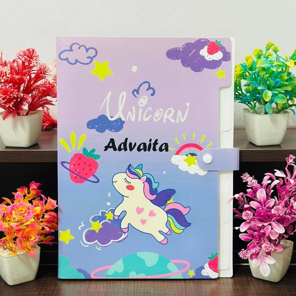 Space n unicorn piano folder Color random only