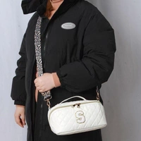 PU LEATHER SLING/MAKEUP POUCH WITH SLING STRAP.Premium quality. Color random only Real pic shared