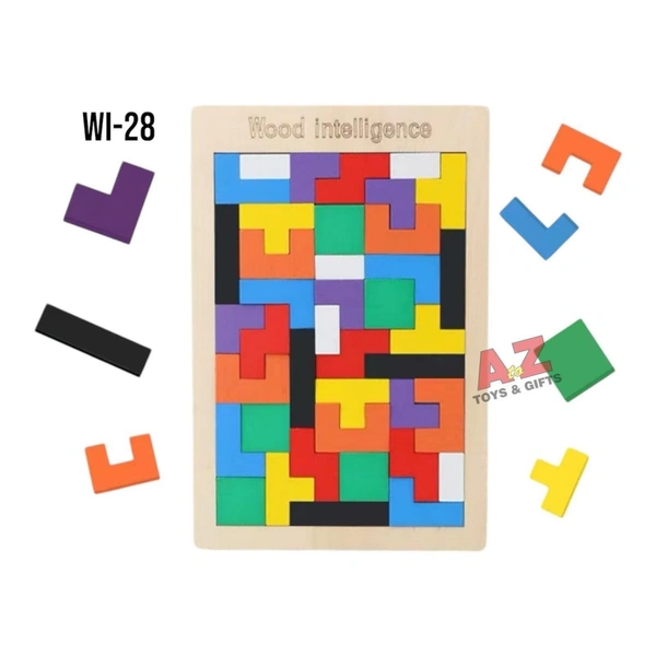 Wooden tetris game 