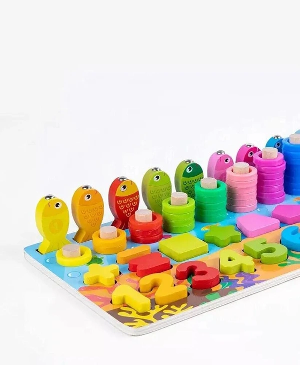 Logarithmic wooden puzzle game