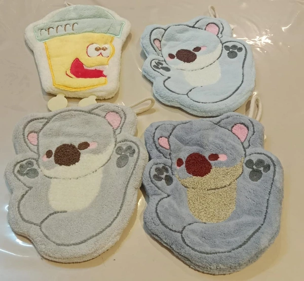 Many more designs in hand towel Size approx 25 cms Premium quality each moq 2 Theme you can choose like fruit, coffee, etc Design random only