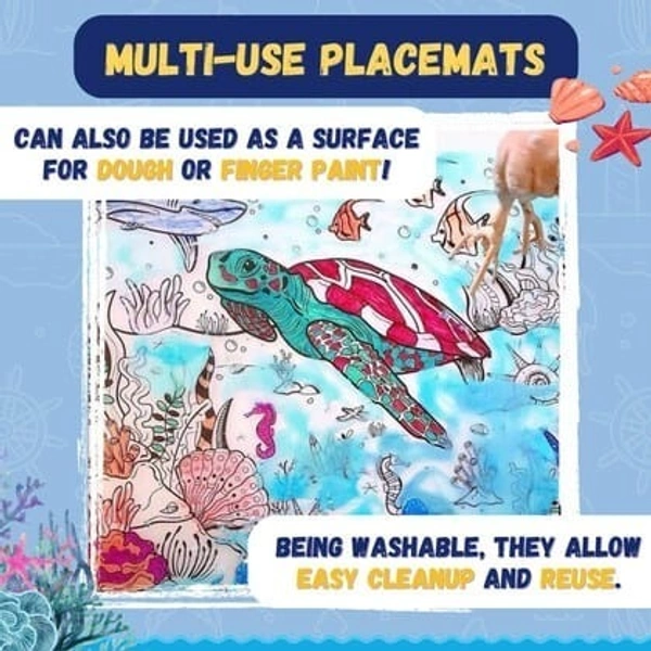 New doodle mats diy kit Reusable 2 themes available vehicle and animal Included in box are 2mats and markers 