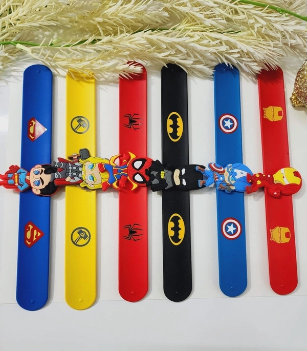 Silicon slap bands in superhero and football theme combo 12