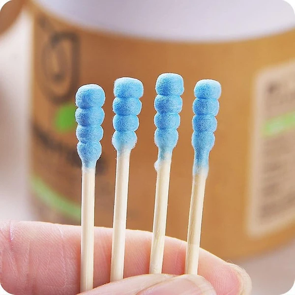 Homeoculture Bamboo Baby Cotton Swab Wood Sticks - Soft Cotton Buds - 0.5