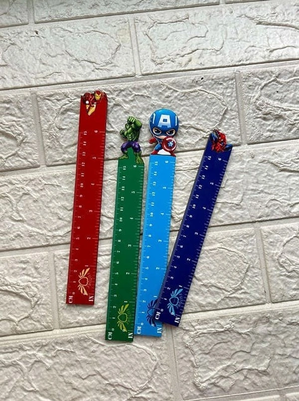 Wooden scale in avengers theme Buy set of 4 Design random only