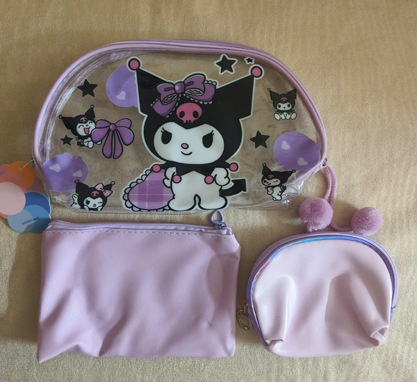 Kuromi or unicorn pouch set of 3 Premium quality