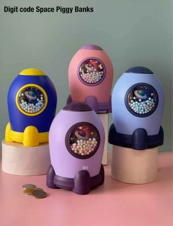 Digital code space theme piggy banks.. Super quality Blister box packing