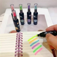 Homeoculture Bottle Shape Highlighter set of 6 (Set of 6,Purple,Pink,Orange,Neon,Green,Blue)��(Set of 6, Multicolor) - 0.5