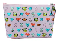 Homeoculture BTS Pencil Case Large Capacity Storage Bag Cosmetic Big Pouch for Girls BT-21 School Stationery Pencil Pouch for Kids 1pcs Travel Pouch for Kids Girls Zipper Closer Waterproof Pouch - 0.5