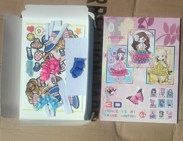 3d princess dress frame diy kit