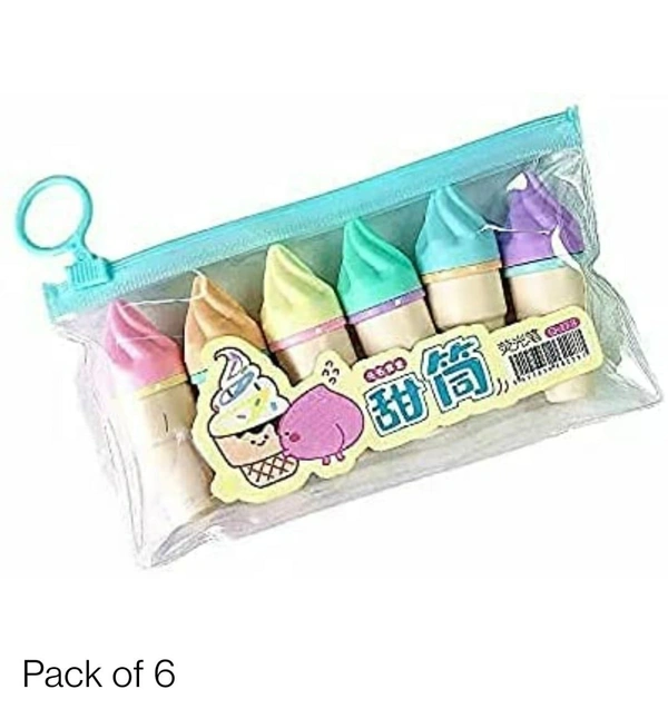 Softy icecream highlighter set of 6