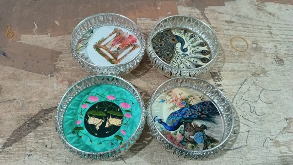 Pichwai trays 6 inches Premium quality Box packing Color random only