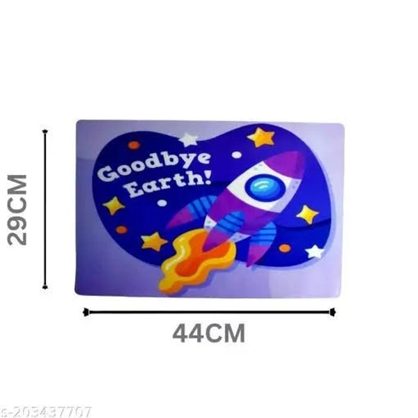Kids pvc dining table mats set of 6 pcs 3 themes available Mermaid Avengers Space