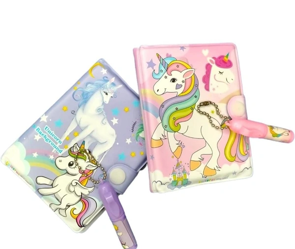 Mini Diary with Pen Dino, peppa pig, unicorn, frozen available