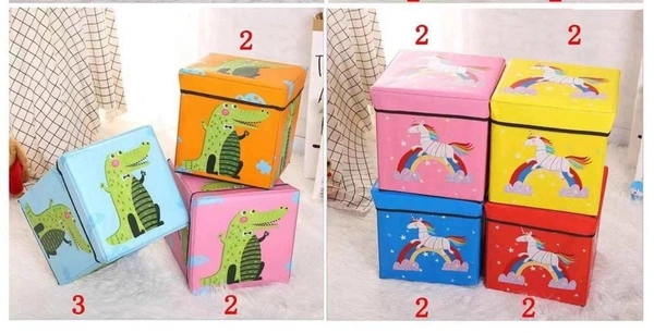 Foldable square storage box 