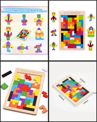 Wooden tetris game 