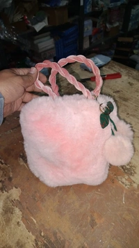 Fur sling cum purse premium quality
