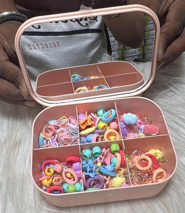 New accessories box with mirror.  Accessories included