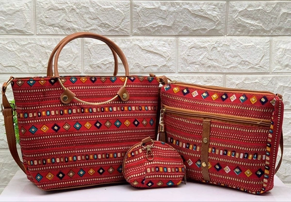 Rajasthani print bag combo of 3 pcs