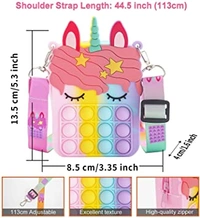Homeoculture Combo of Fidget Popit Pouch & Sling Bag Pop it Stationary Kit - Coin Pouch, Stationary Organizer Set - Birthday Return_Gifts for Kids (Multicolour)