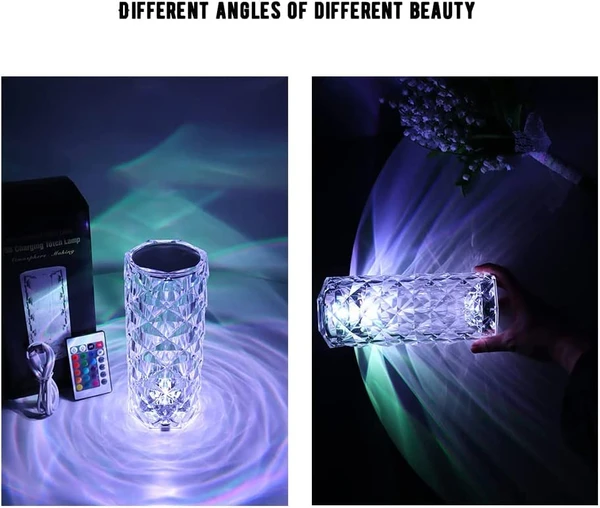 Homeoculture Crystal Table Lamp 16 Colors - 0.5