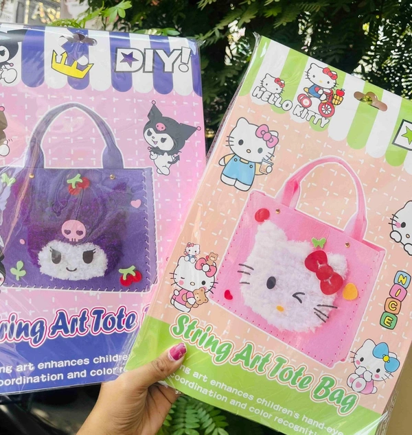 Now make your own bag with the new diy string art tote bag Real pic shared Design random only