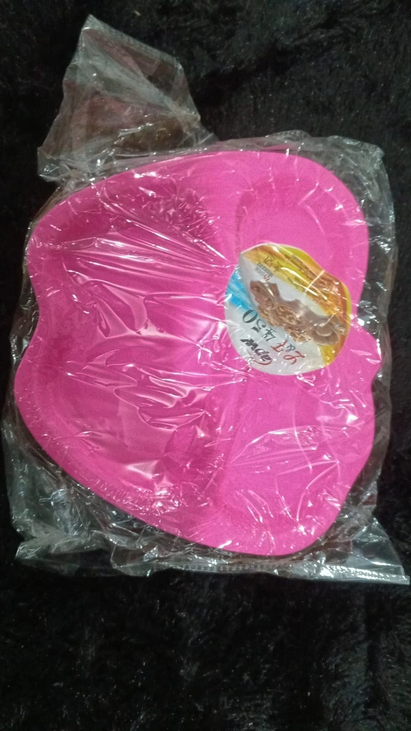 Plastic plates for kanjak 12 pcs set. 12 pcs in single design only Color random
