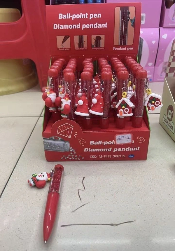 New Christmas theme hanging charms pens