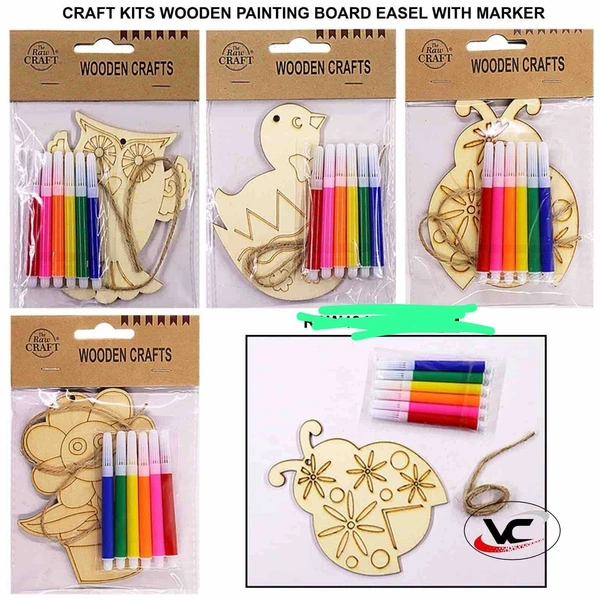 New diy mdf color kits with thread for hanging