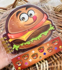 New burger theme spiral diary
