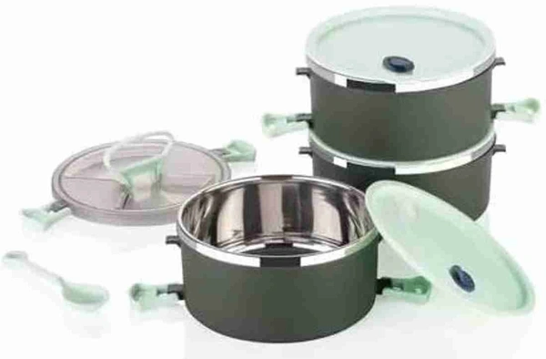New 3 layer steel tiffin for adults