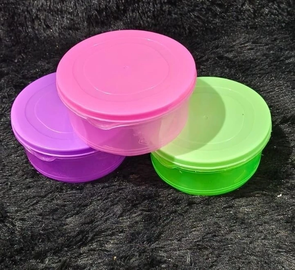 New plastic round small dibbi for kanjak packs of 12