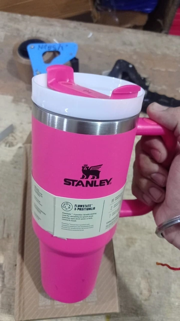 Imported stanley Printed tumblers 1200 ml in solid colours - Hollywood Cerise