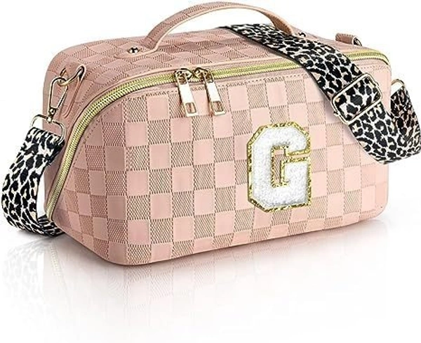 PU LEATHER SLING/MAKEUP POUCH WITH SLING STRAP.Premium quality. Color random only Real pic shared
