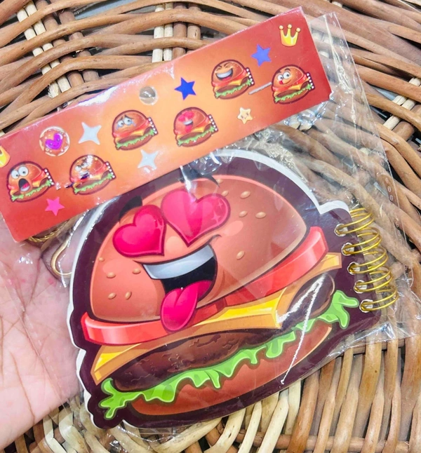 New burger theme spiral diary