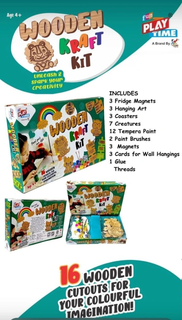 16 In 1 wooden craft game