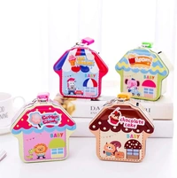 New metal piggy bank in hut and dress shape